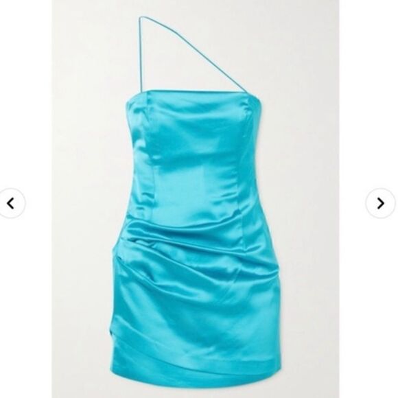 REVOLVE GAUGE81 Teal One Strap Mini Dress - Picture 2 of 3